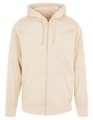 Heren Hooded Sweater Build Your Brand Basic Full Zip Sand